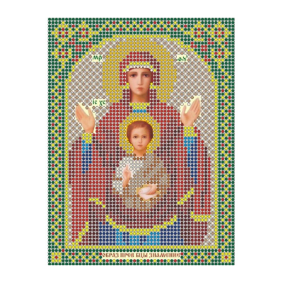 Ткань для вышивания бисером А5 иконы БИС МК-168 «Пр. Б. Знамение» 12*16 см в интернет-магазине Швейпрофи.рф