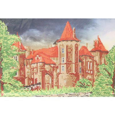 Ткань с рисунком для вышивания бисером «Наследие (А3) КБ-187 Средневековый замок» 26*37 см в интернет-магазине Швейпрофи.рф