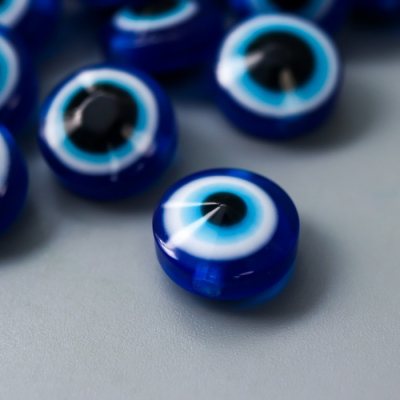 Набор бусин для творчества 10 мм 7136562 «Глаз от сглаза» уп 20 шт синий в интернет-магазине Швейпрофи.рф