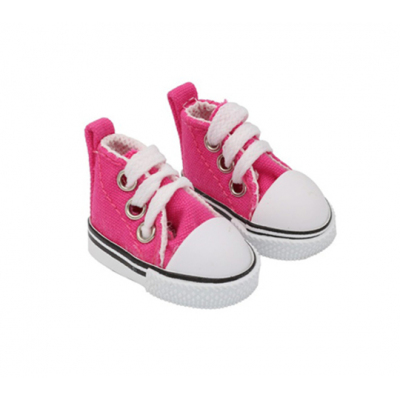 Обувь для игрушек (Кеды) 25986  3,9 см  выс.3, см на шнурках розовый  (1 пара) в интернет-магазине Швейпрофи.рф