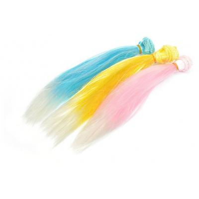 Волосы для кукол (трессы) В-45 см L-22 см TBY31115 (уп 2 шт) 3 голубой в интернет-магазине Швейпрофи.рф