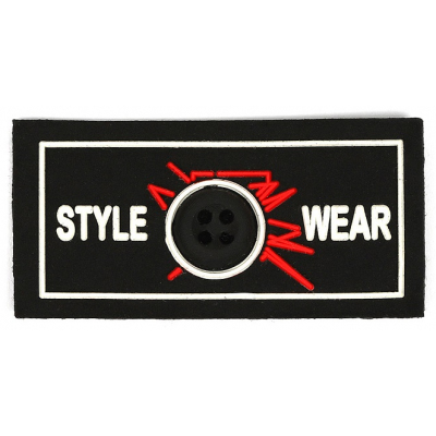 Аппликация пришивная TBY.2338 «Style Wear» 2.5*4.5 см черный в интернет-магазине Швейпрофи.рф