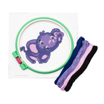 Набор для вышивания HP Kids 209 «Слоненок» 19*19 см 501141 в интернет-магазине Швейпрофи.рф