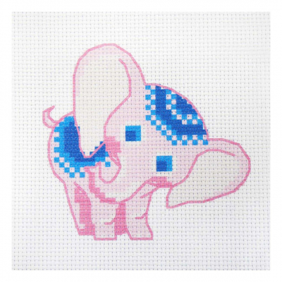 Набор для вышивания HP Kids 220 «Розовый слоненок» 19*19 см 501152 в интернет-магазине Швейпрофи.рф