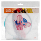 Набор для вышивания HP Kids 220 «Розовый слоненок» 19*19 см 501152 в интернет-магазине Швейпрофи.рф