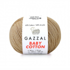 Пряжа Бэби Коттон (Baby Cotton Gazzal  50 г / 165 м 3424 бежевый