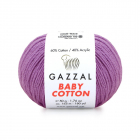 Пряжа Бэби Коттон (Baby Cotton Gazzal  50 г / 165 м 3414 фиалка
