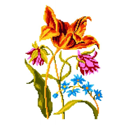 Набор для вышивания Нитекс 2154 «Цветы» 22*32 см в интернет-магазине Швейпрофи.рф