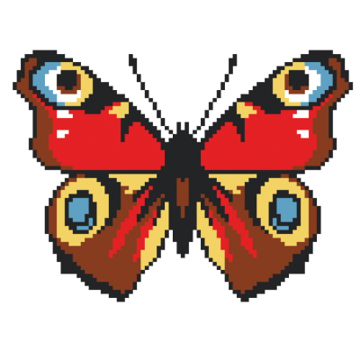 Набор для вышивания Нитекс 2320 «Бабочка Павлиний глаз» 22*22 см в интернет-магазине Швейпрофи.рф