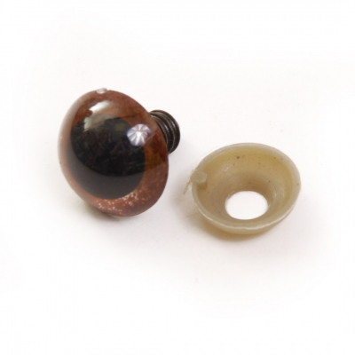 Глазки винтовые круглые 16 мм полупрозрачные «10» коричневый в интернет-магазине Швейпрофи.рф