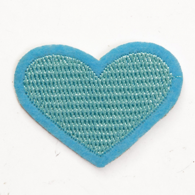 Термоаппликация LA476 Сердце 3*4 см blue1 голубой в интернет-магазине Швейпрофи.рф
