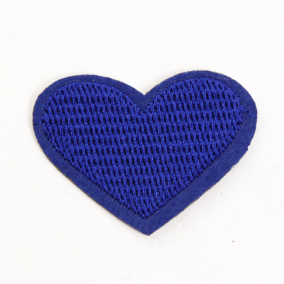 Термоаппликация LA476 Сердце 3*4 см blue2 синий в интернет-магазине Швейпрофи.рф