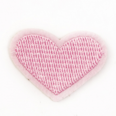 Термоаппликация LA476 Сердце 3*4 см pink1 розовый в интернет-магазине Швейпрофи.рф