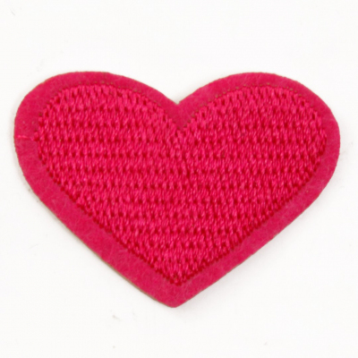 Термоаппликация LA476 Сердце 3*4 см pink2 малиновый в интернет-магазине Швейпрофи.рф