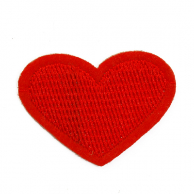 Термоаппликация LA476 Сердце 3*4 см красный в интернет-магазине Швейпрофи.рф