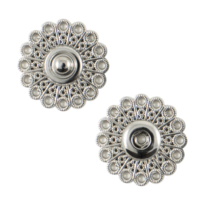 Кнопки пришивные KN 16 21 мм серебро в интернет-магазине Швейпрофи.рф