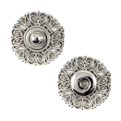 Кнопки пришивные KN 15 21 мм серебро в интернет-магазине Швейпрофи.рф