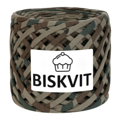 Пряжа Бисквит (Biskvit) (ленточная пряжа) милитари 2 в интернет-магазине Швейпрофи.рф
