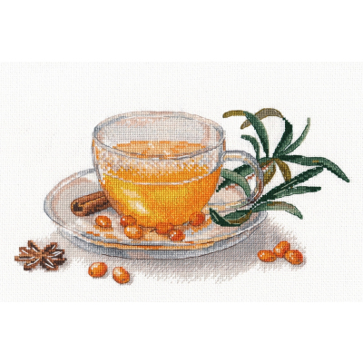 Набор для вышивания Овен №1454 «Облепиховый чай» 13*24 см в интернет-магазине Швейпрофи.рф