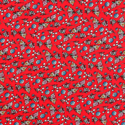 Ткань 50*50 см 6941553 «Мелкий цветочек» красный в интернет-магазине Швейпрофи.рф