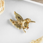 Брошь 4311350 «Птица Колибри» красный/золото в интернет-магазине Швейпрофи.рф