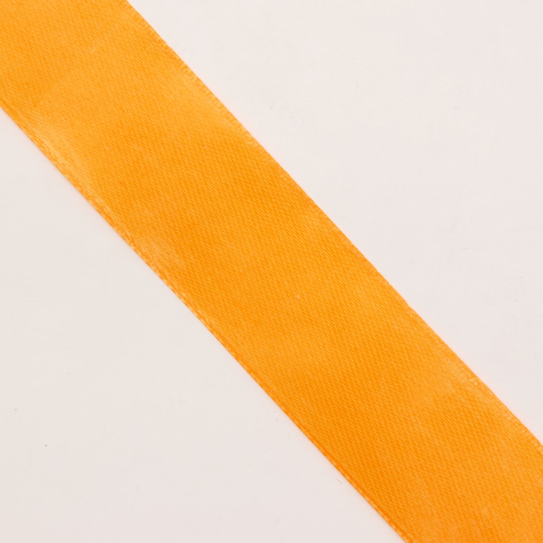 Лента атласная 25 мм (рул. 22,86 м)  №037 оранжевый