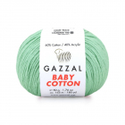 Пряжа Бэби Коттон (Baby Cotton Gazzal  50 г / 165 м 3425 мята