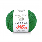 Пряжа Бэби Коттон (Baby Cotton Gazzal  50 г / 165 м 3456 трава