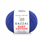 Пряжа Бэби Коттон (Baby Cotton Gazzal  50 г / 165 м 3421 василек