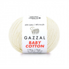 Пряжа Бэби Коттон (Baby Cotton Gazzal  50 г / 165 м 3437 шампань