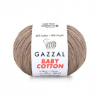 Пряжа Бэби Коттон (Baby Cotton Gazzal  50 г / 165 м 3434 какао