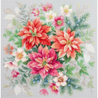 Набор для вышивания Чудесная Игла  №140-003 «Магия цветов. Пуансеттия» 30*30 см в интернет-магазине Швейпрофи.рф