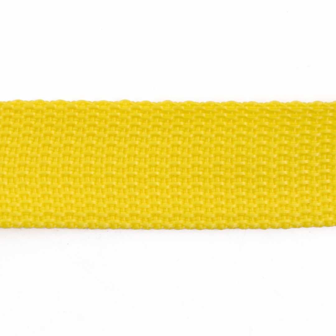 Ременная лента Китай 25 мм (рул. 50 м) 11 г/м жёлтый 6.3