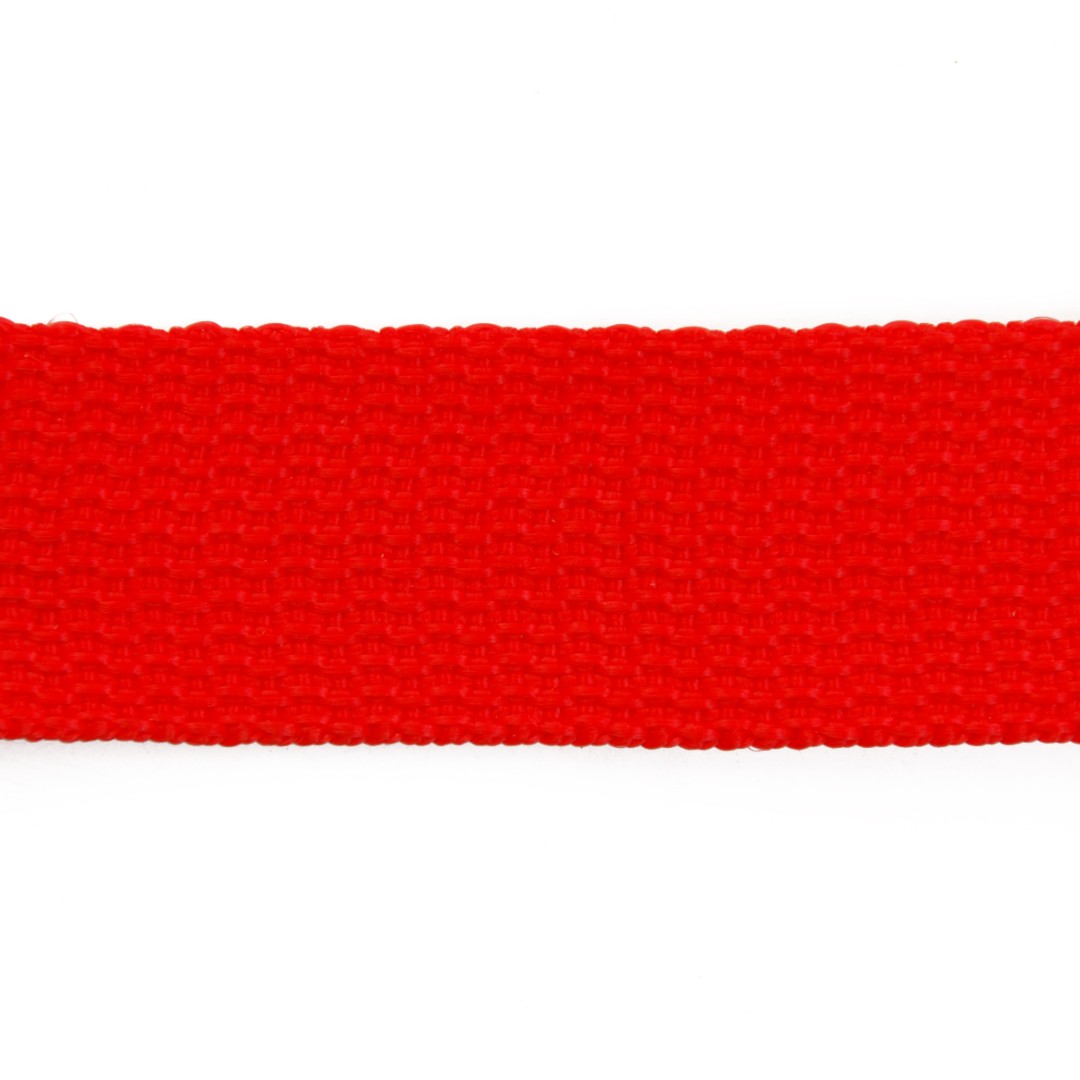 Ременная лента Китай 25 мм (рул. 50 м) 11 г/м красный 5.3