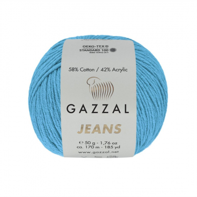 Пряжа Джинс-GZ (Gazzal, Jeans-GZ), 50 г / 170 м, 1147 бирюза в интернет-магазине Швейпрофи.рф