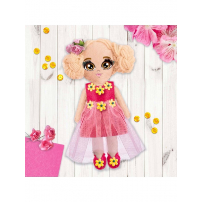 Набор для творчества кукла из фетра « Девочка с косами» 3930339 в интернет-магазине Швейпрофи.рф