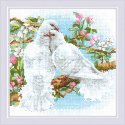 Набор для вышивания Риолис №1856 «Белые голуби» 25*25 см в интернет-магазине Швейпрофи.рф