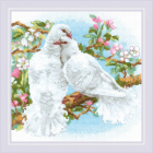 Набор для вышивания Риолис №1856 «Белые голуби» 25*25 см
