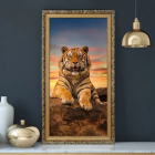 Алмазная мозаика АЖ-4142 «Довольный тигр» 30*60 см в интернет-магазине Швейпрофи.рф