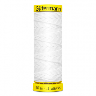 Нитки п/э Гутерман GUTERMAN Elastic 10 м для сборок и рюшей 744557 (425007) 5019 белый в интернет-магазине Швейпрофи.рф