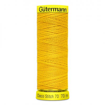 Нитки п/э Гутерман GUTERMAN DECO STITCH №70  70 м для декоративных швов 702160 106 желтый в интернет-магазине Швейпрофи.рф