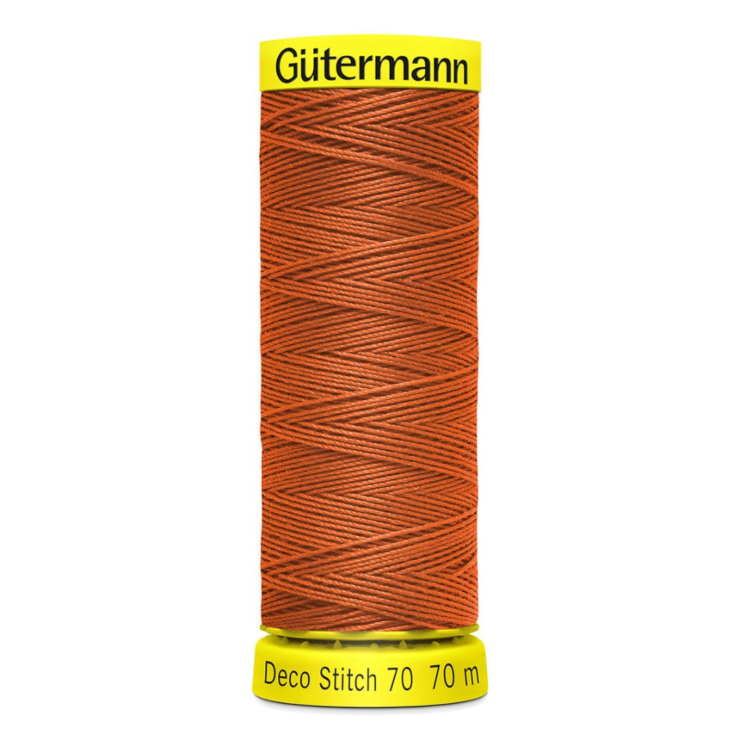 Нитки п/э Гутерман GUTERMAN DECO STITCH №70  70 м для декоративных швов 702160 982 т.оранжевый