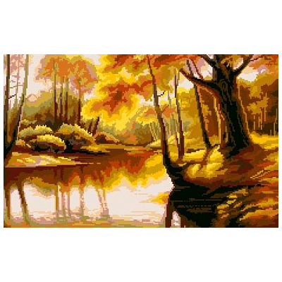 Набор для вышивания Нитекс 2028 «Осенний пейзаж» 33*48 см в интернет-магазине Швейпрофи.рф