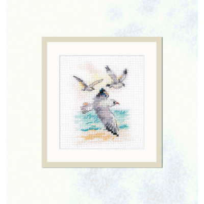 Набор для вышивания Алиса 0-221 «Ветер с моря. Чайки» 6*9 см в интернет-магазине Швейпрофи.рф