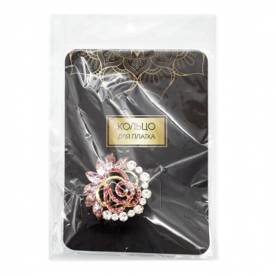 Украшение 7114084 для платков и шарфов «Роза» 619238 розовый/белый в интернет-магазине Швейпрофи.рф