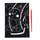 Гравюра Школа Талантов 5926981 «Мишка на качели» 14,8*21 см Гр с эффектом серебро в интернет-магазине Швейпрофи.рф