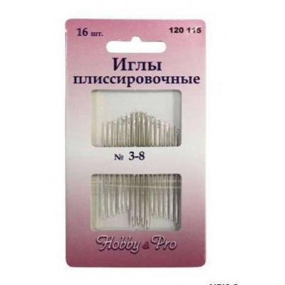 Иглы ручные HP 120115 плиссировочные №3-8 (наб. 16 шт.) в интернет-магазине Швейпрофи.рф