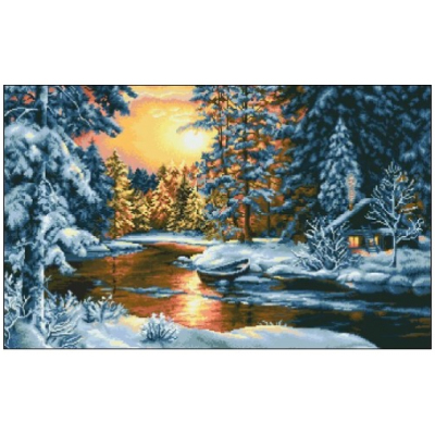 Рисунок на канве Гелиос П-078 «Зима» 43*66 см в интернет-магазине Швейпрофи.рф