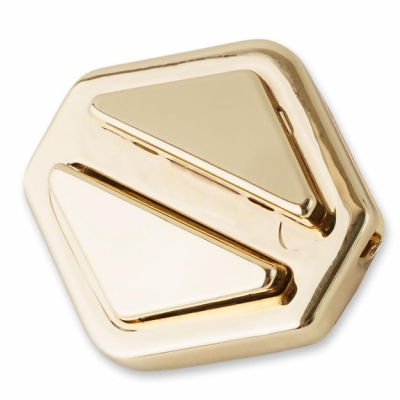 Замок-клапан 3151 для сумки треугольник золото в интернет-магазине Швейпрофи.рф