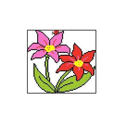 Набор для вышивания Гелиос № 04 «Два цветка» 18,5*20 см в интернет-магазине Швейпрофи.рф
